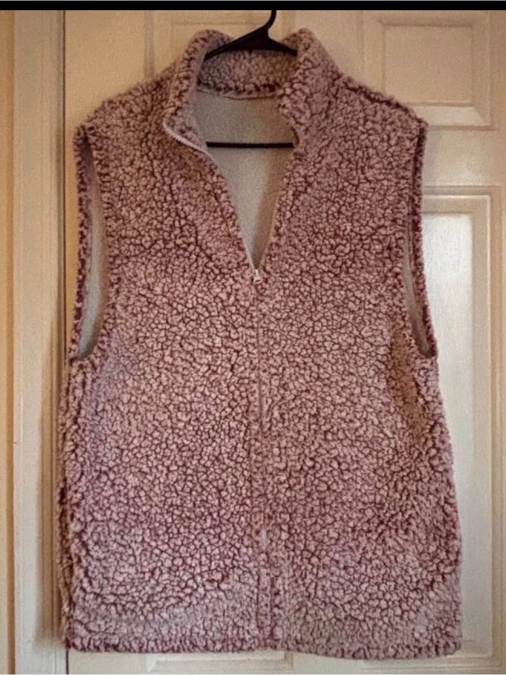 Women’s Cozy Sherpa Vest - Dusty Pink